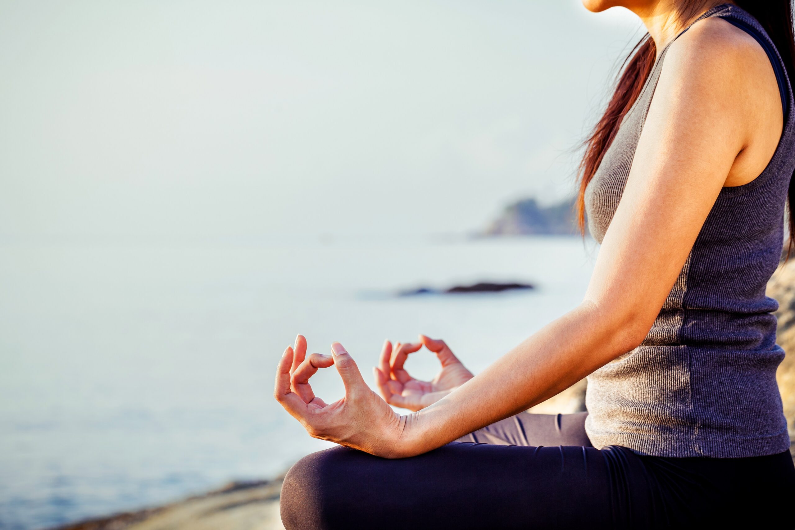 Entspannen, loslassen und atmen durch Meditation.